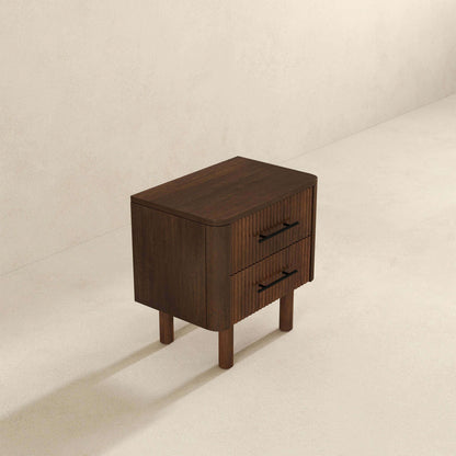 Logan - Nightsd Bed Side Tables With 2 Drawers - Brown - The Sleep Loft - Online Mattress Showroom NYC
