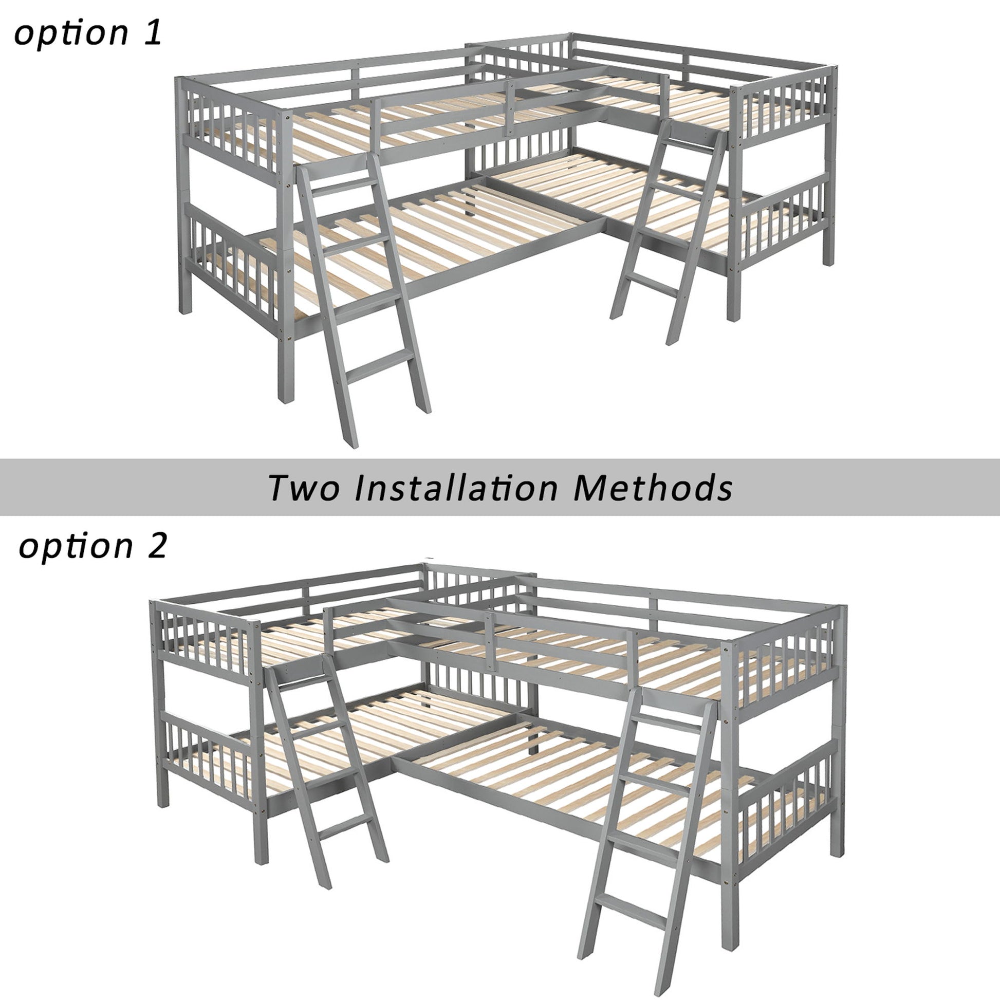 L Shaped Bunk Bed With Ladder - The Sleep Loft - Online Mattress Showroom NYC