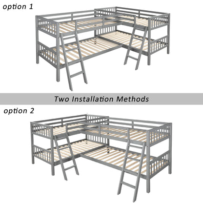 L Shaped Bunk Bed With Ladder - The Sleep Loft - Online Mattress Showroom NYC