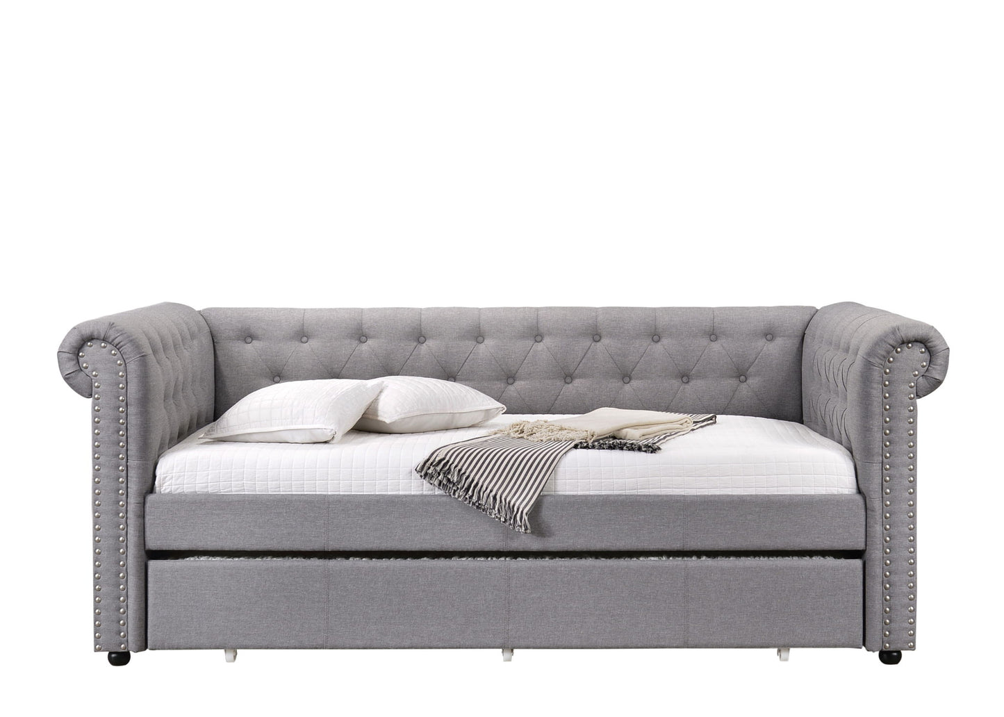 Justice - Twin Daybed With Trundle - Smoke Gray - The Sleep Loft - Online Mattress Showroom NYC