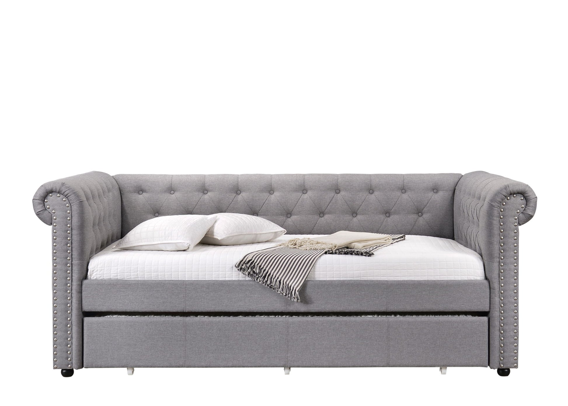 Justice - Twin Daybed With Trundle - Smoke Gray - The Sleep Loft - Online Mattress Showroom NYC