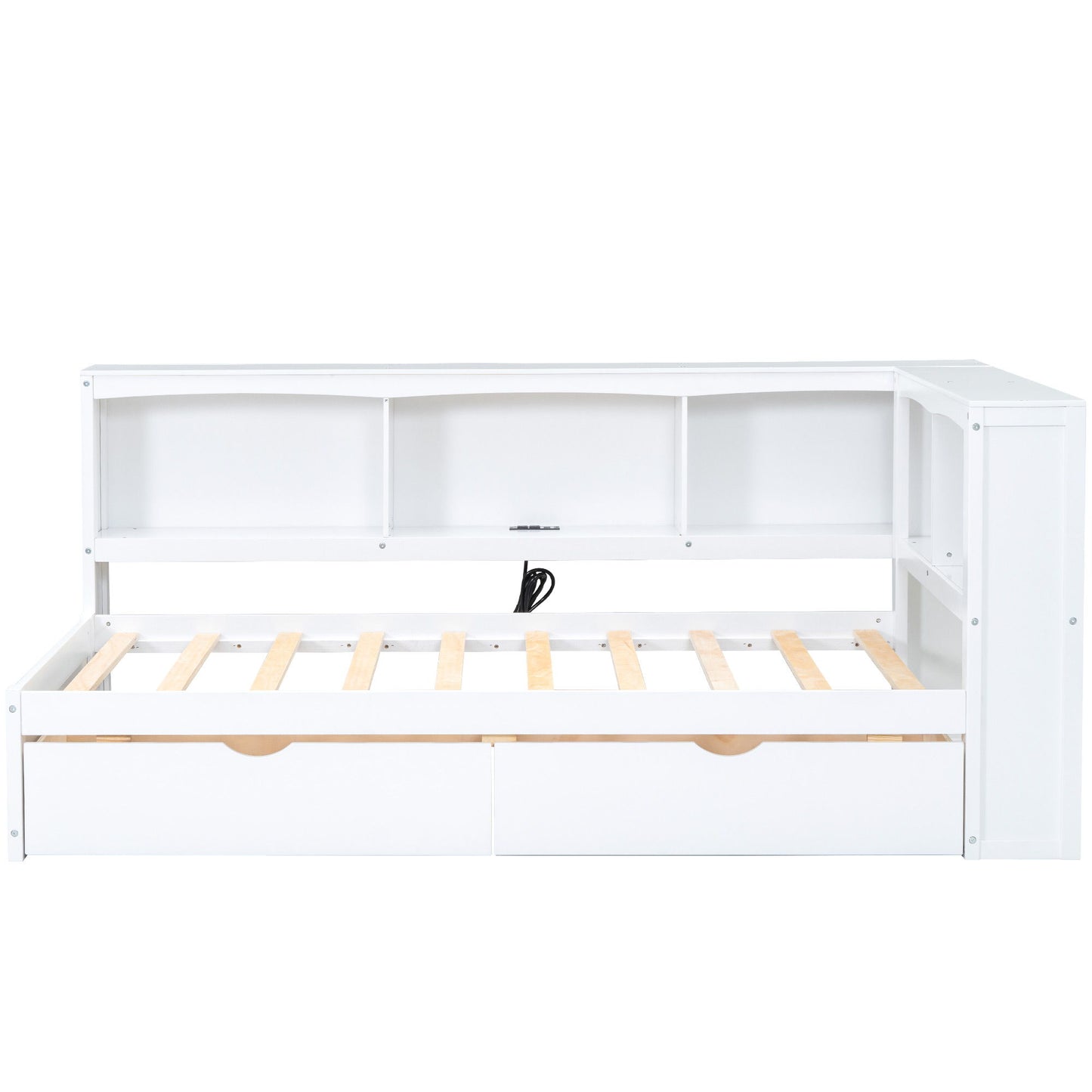 Daybed With 2 Storage Drawers, Storage Cabinets, USB Ports - The Sleep Loft - Online Mattress Showroom NYC