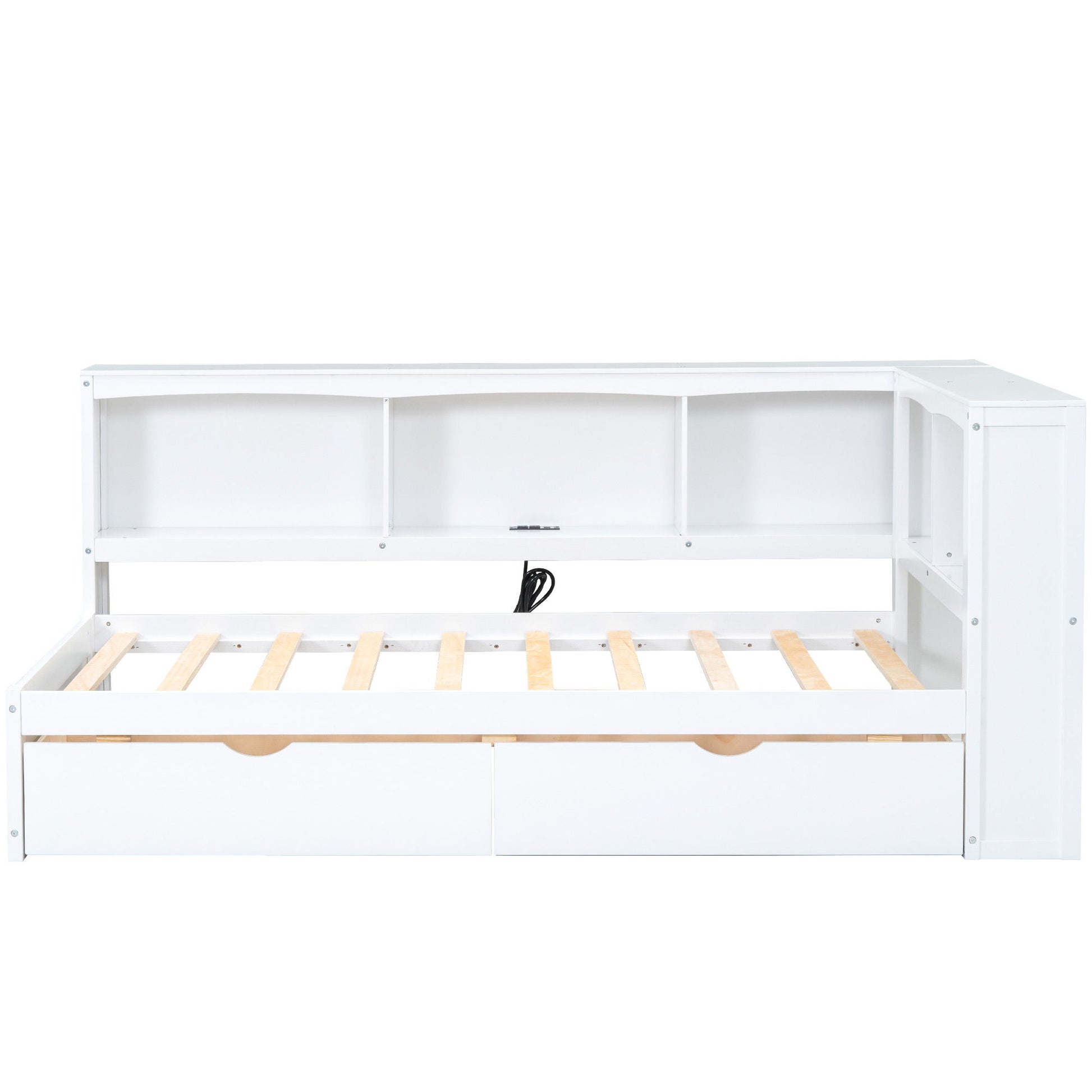 Daybed With 2 Storage Drawers, Storage Cabinets, USB Ports - The Sleep Loft - Online Mattress Showroom NYC