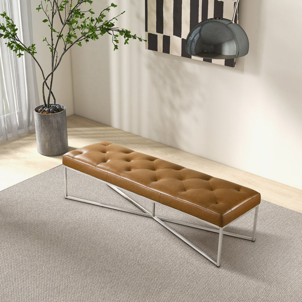 Harper - Bench - Tan - The Sleep Loft - Online Mattress Showroom NYC