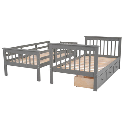 Stairway Bunk Bed With Storage And Guard Rail For Bedroom - The Sleep Loft - Online Mattress Showroom NYC
