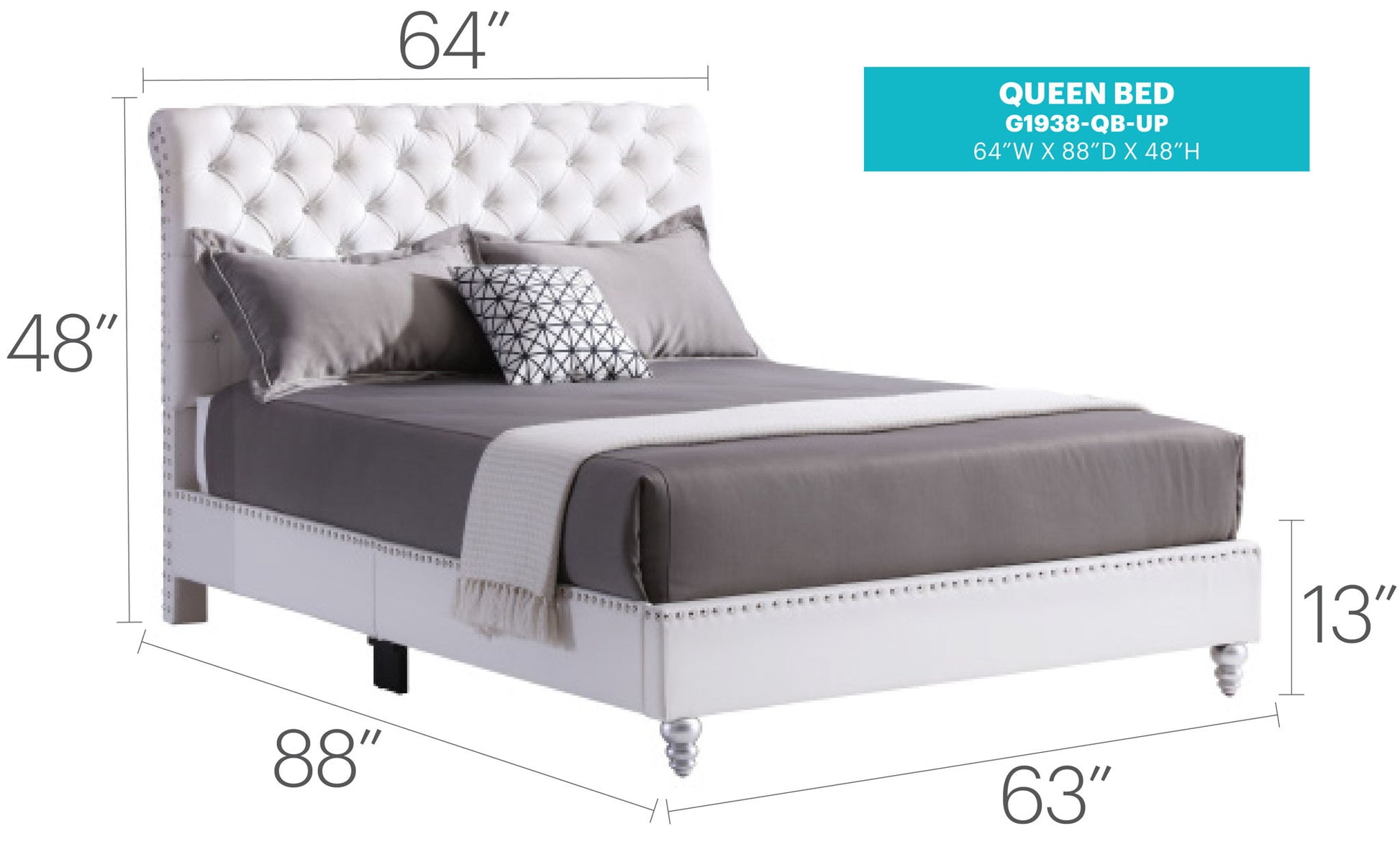 Elegant Transitional Upholstered Bed - The Sleep Loft - Online Mattress Showroom NYC