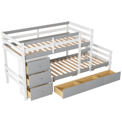 Loft Bunk Bed With Drawers And Ladder - The Sleep Loft - Online Mattress Showroom NYC