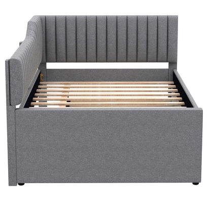 Upholstered Daybed With Trundle And 3 Drawers - The Sleep Loft - Online Mattress Showroom NYC