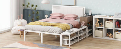 Platform Bed With 2 Tier Storage Shelves, Storage Cabinet - The Sleep Loft - Online Mattress Showroom NYC