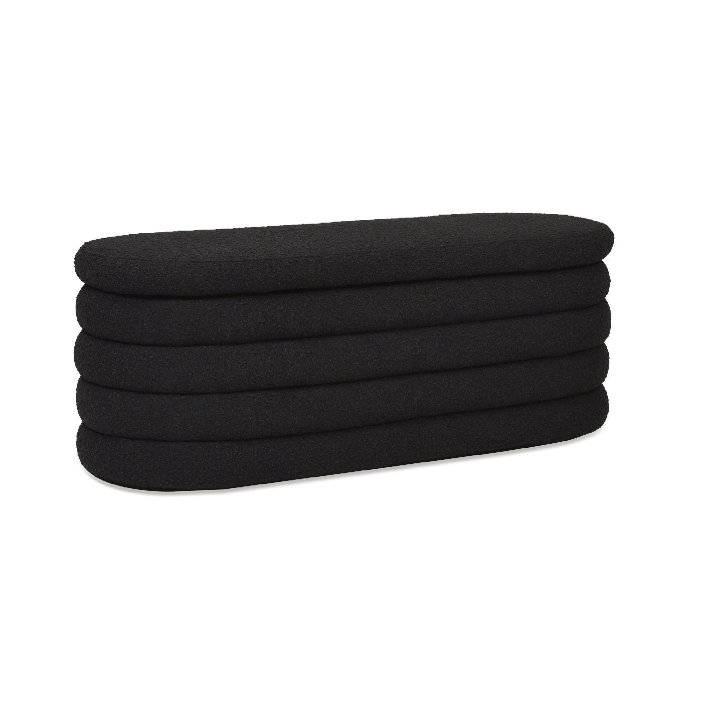 Fuji - Upholstered Oval Storage Bench - The Sleep Loft - Online Mattress Showroom NYC