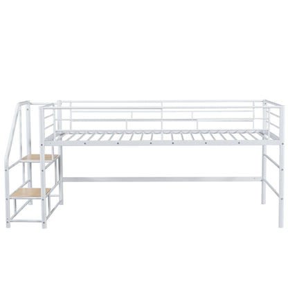 Loft Bed With Storage Stairs And Metal Frame - The Sleep Loft - Online Mattress Showroom NYC