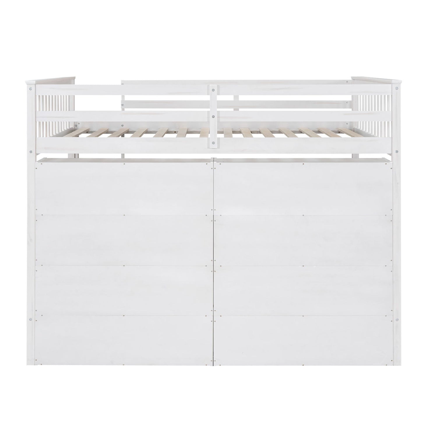 Loft Bed With 8 Open Storage Shelves And Built In Ladder - The Sleep Loft - Online Mattress Showroom NYC