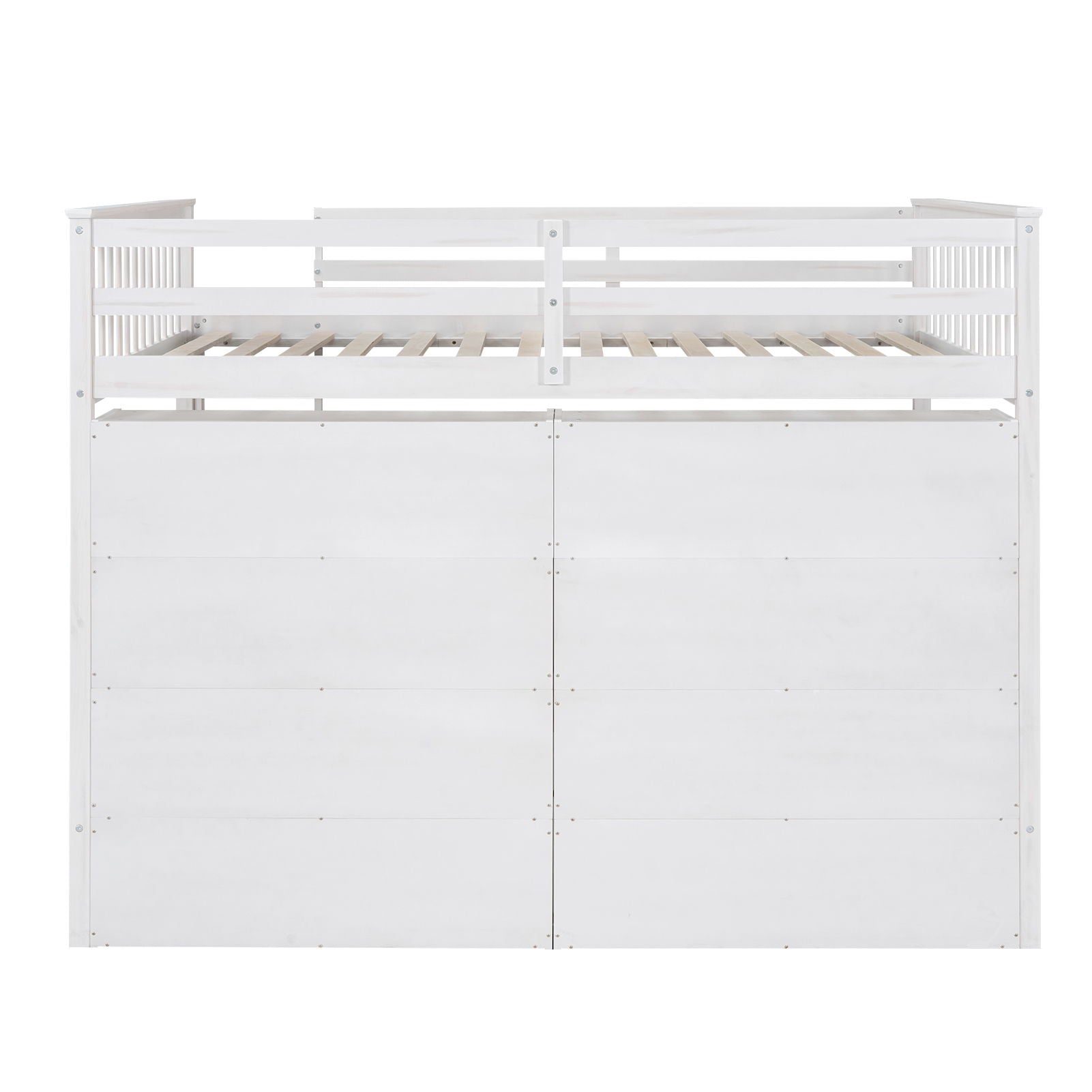 Loft Bed With 8 Open Storage Shelves And Built In Ladder - The Sleep Loft - Online Mattress Showroom NYC