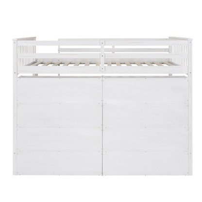 Loft Bed With 8 Open Storage Shelves And Built In Ladder - The Sleep Loft - Online Mattress Showroom NYC