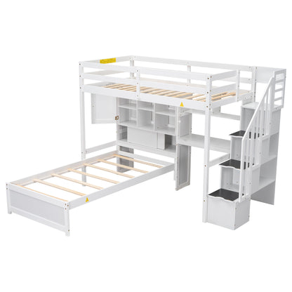 Loft Bed With Built In Desk And Staircase - The Sleep Loft - Online Mattress Showroom NYC
