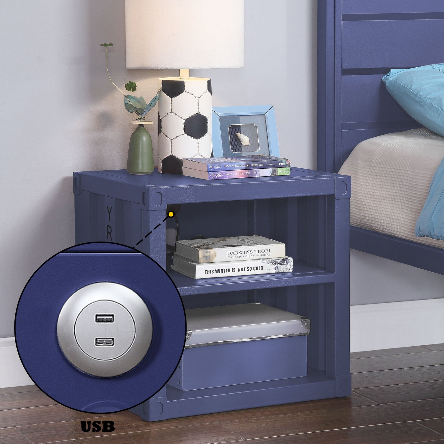 Cargo - Nightstand With USB - The Sleep Loft - Online Mattress Showroom NYC