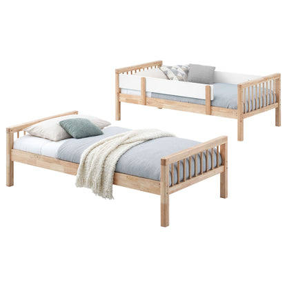 Ponderosa - Twin Over Twin Bunk Bed With Accents - Natural - The Sleep Loft - Online Mattress Showroom NYC