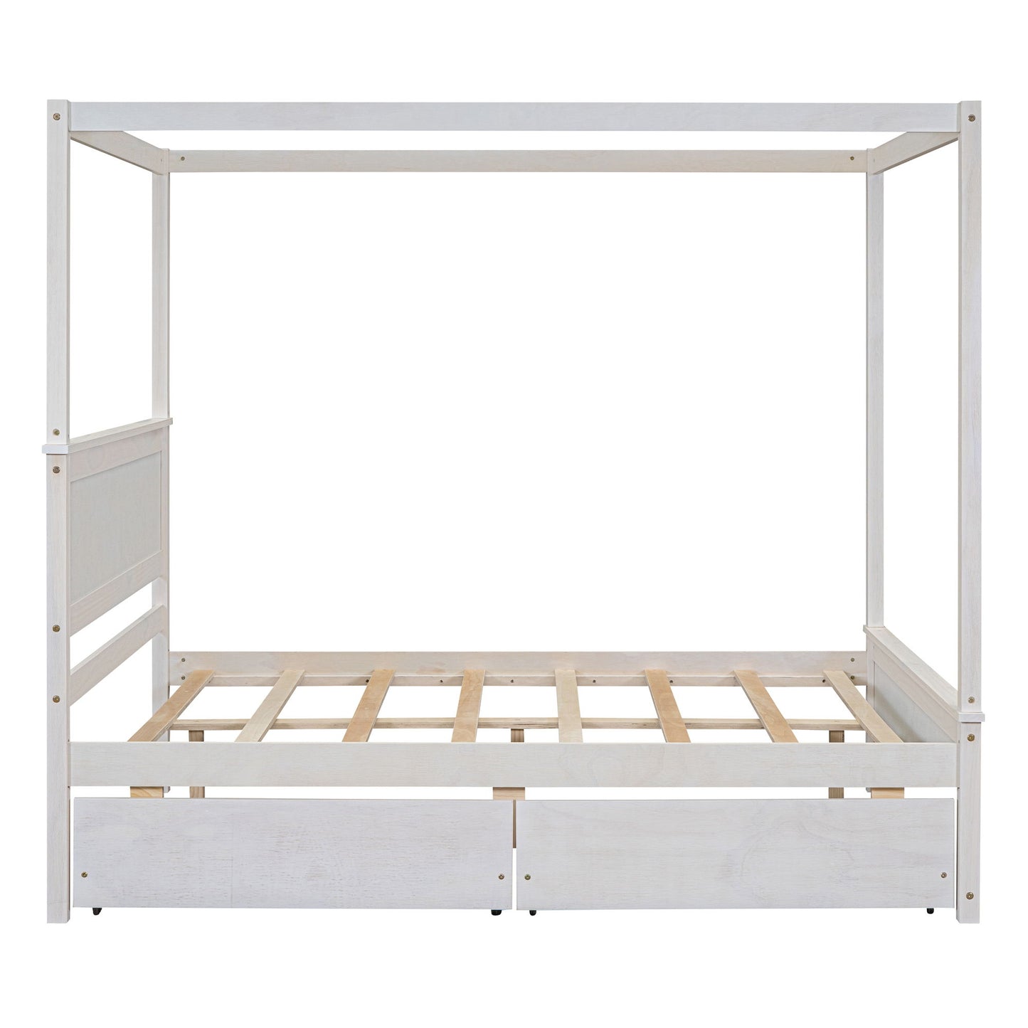 Canopy Platform Bed With Drawers, Support Slats, No Box Spring Needed - The Sleep Loft - Online Mattress Showroom NYC