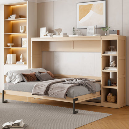 Murphy Bed With Bookshelf And Storage - The Sleep Loft - Online Mattress Showroom NYC