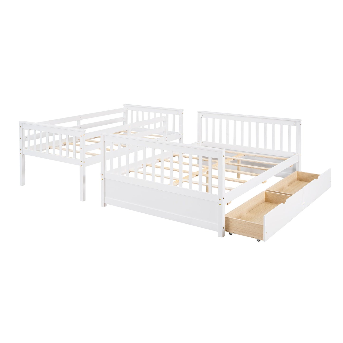 Bunk Bed With Ladders And 2 Storage Drawers - The Sleep Loft - Online Mattress Showroom NYC