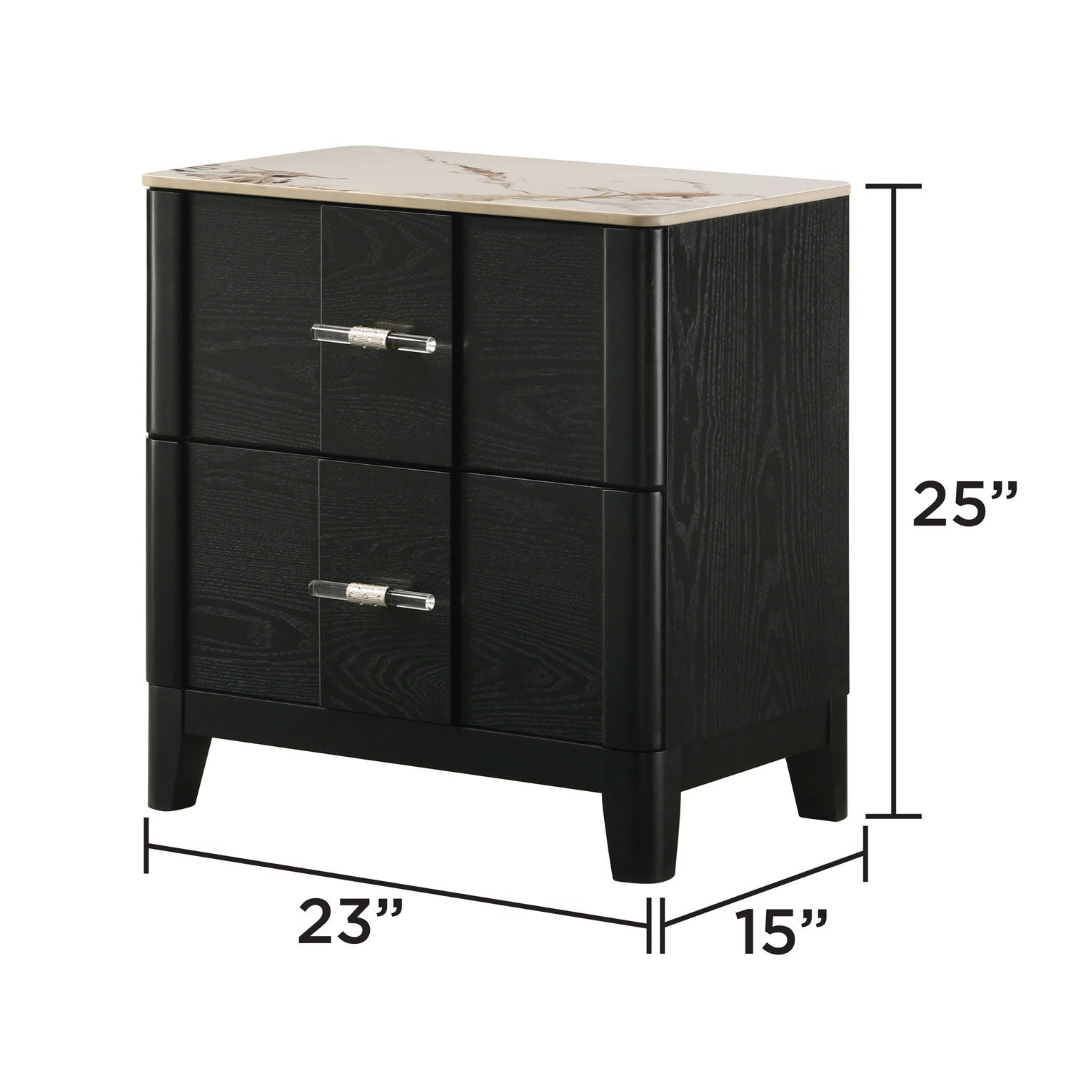Opel - Nightstand - Black - The Sleep Loft - Online Mattress Showroom NYC