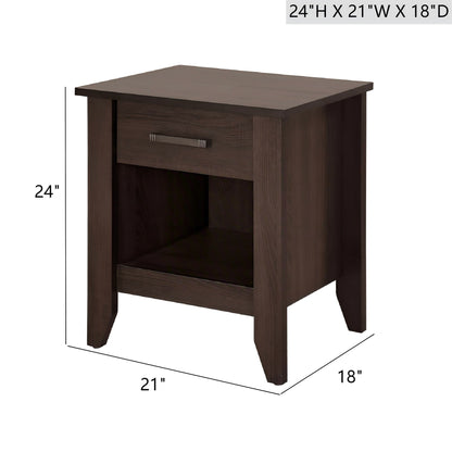 Roller Drawer Glides Nightstand - The Sleep Loft - Online Mattress Showroom NYC