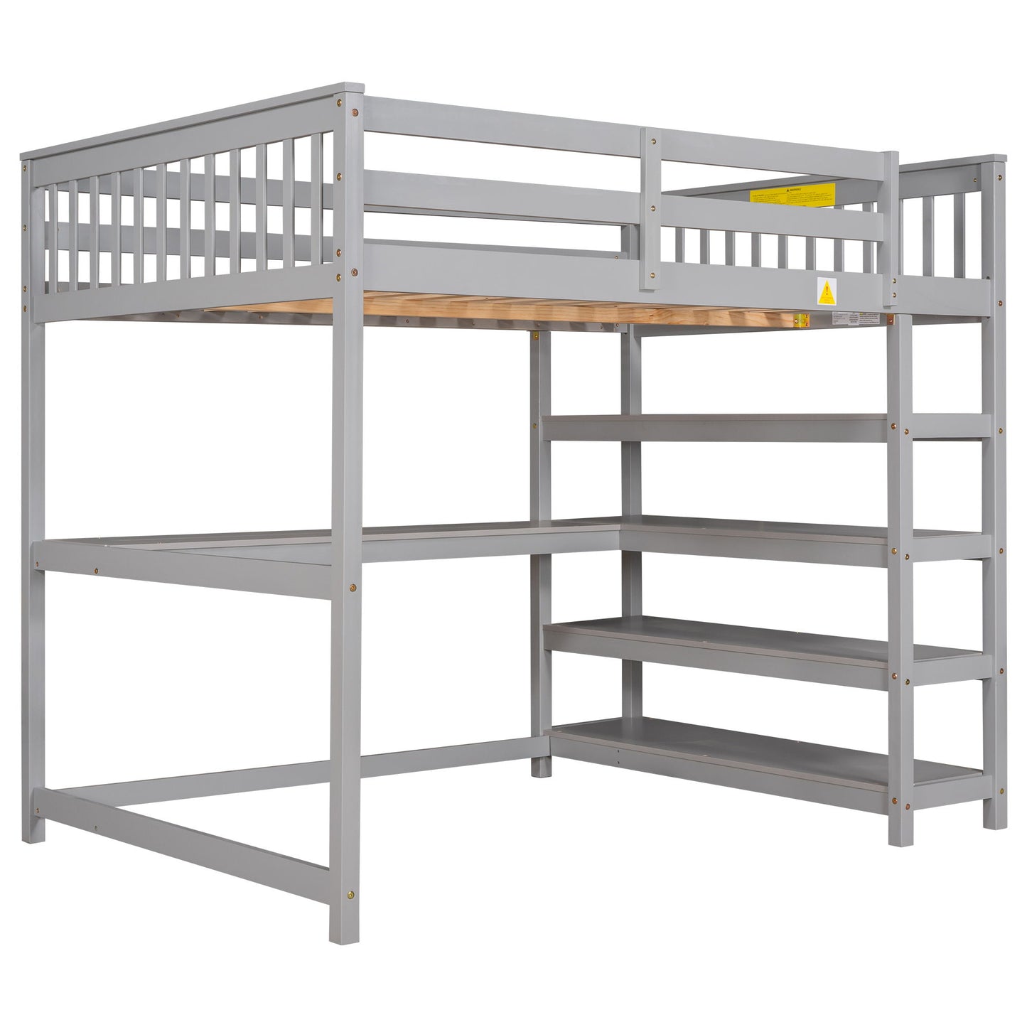 Loft Bed With Storage Shelves And Under Bed Desk - The Sleep Loft - Online Mattress Showroom NYC