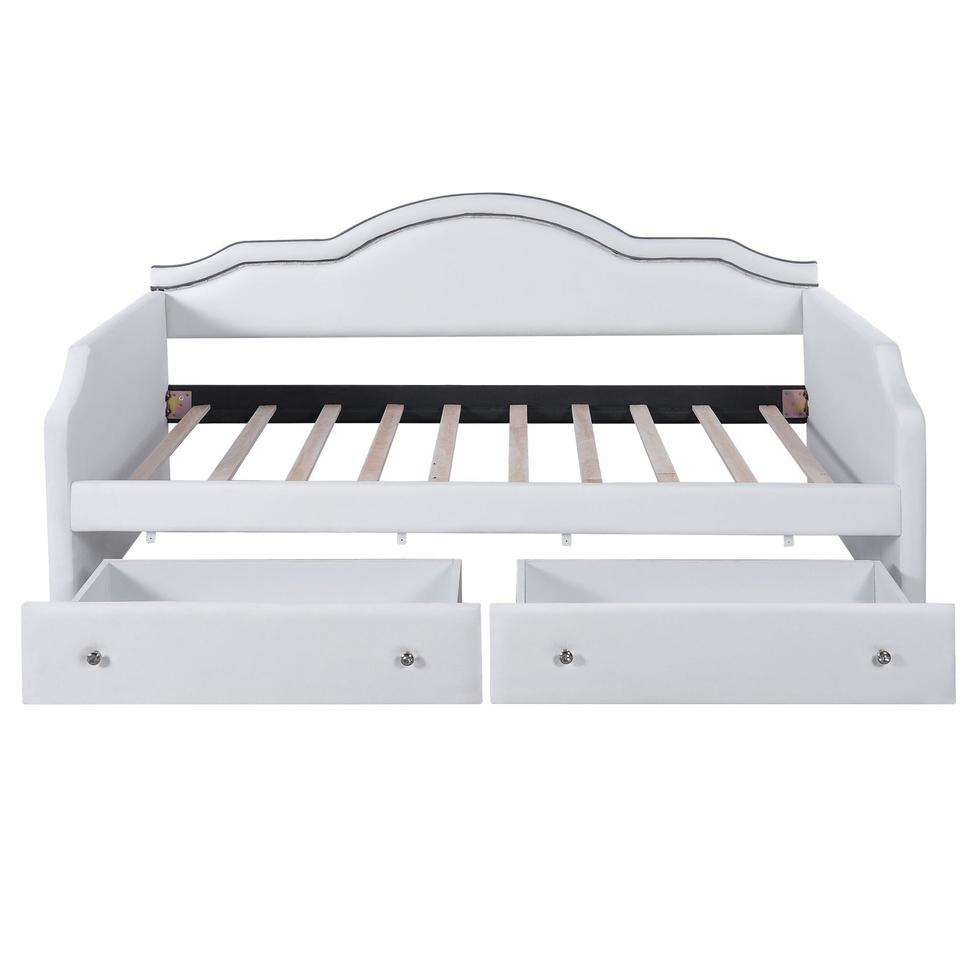 Upholstered Daybed With LED Lights And 2 Drawersme - The Sleep Loft - Online Mattress Showroom NYC