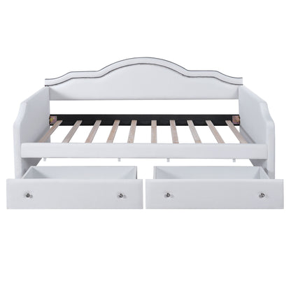 Upholstered Daybed With LED Lights And 2 Drawersme - The Sleep Loft - Online Mattress Showroom NYC