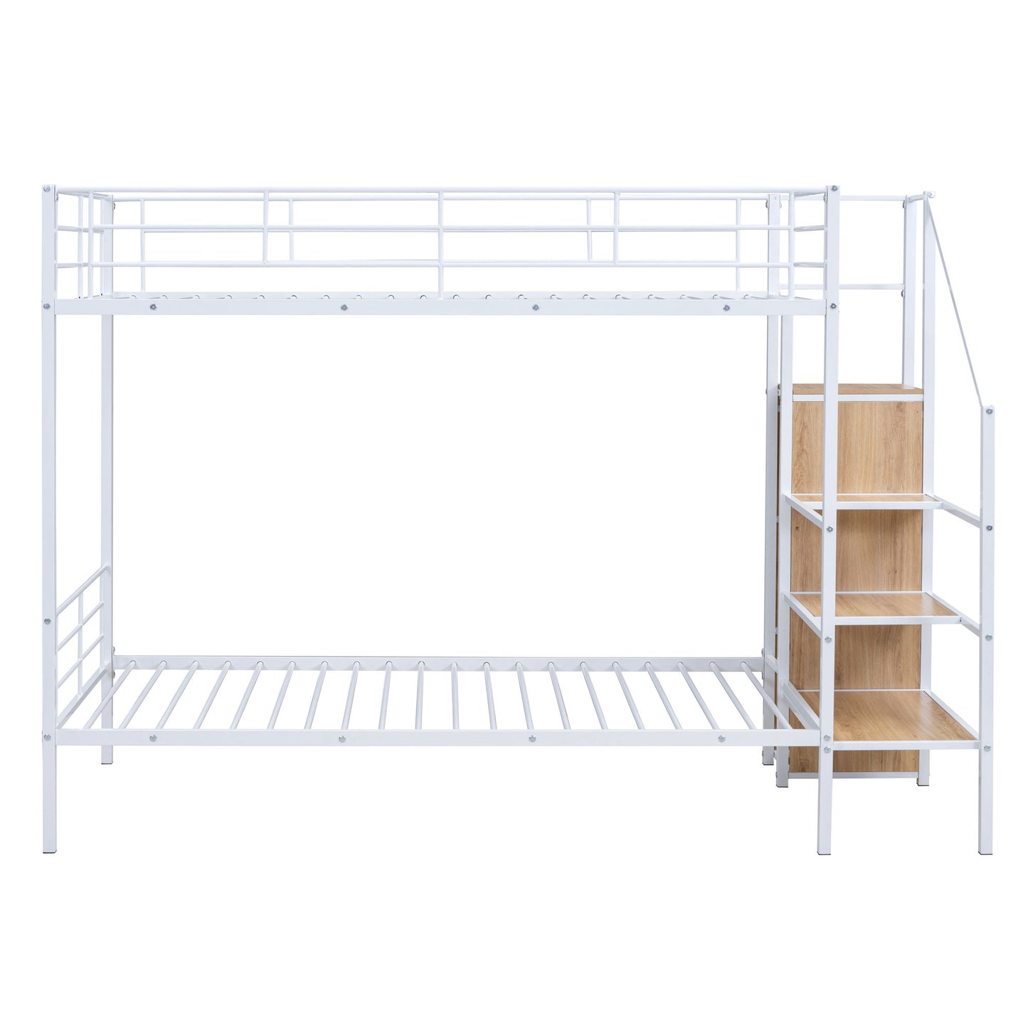 Bunk Bed With Lateral Storage Ladder And Wardrobe - The Sleep Loft - Online Mattress Showroom NYC