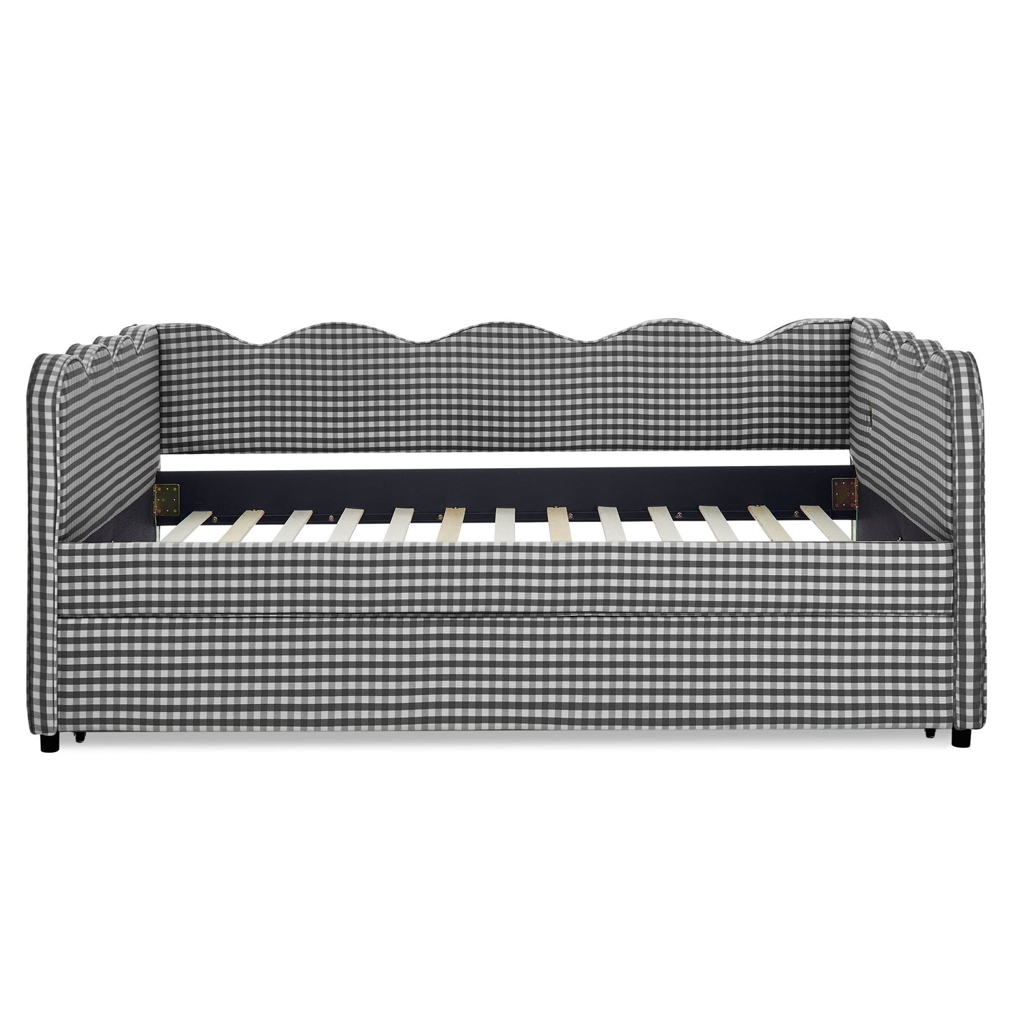 Gingham Daybed With USB Charging Port, Wave-Shaped Design - The Sleep Loft - Online Mattress Showroom NYC