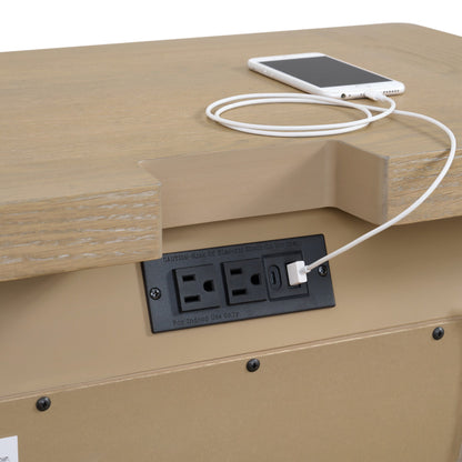 Clove - 3 Drawer Nightstand - Tan - The Sleep Loft - Online Mattress Showroom NYC