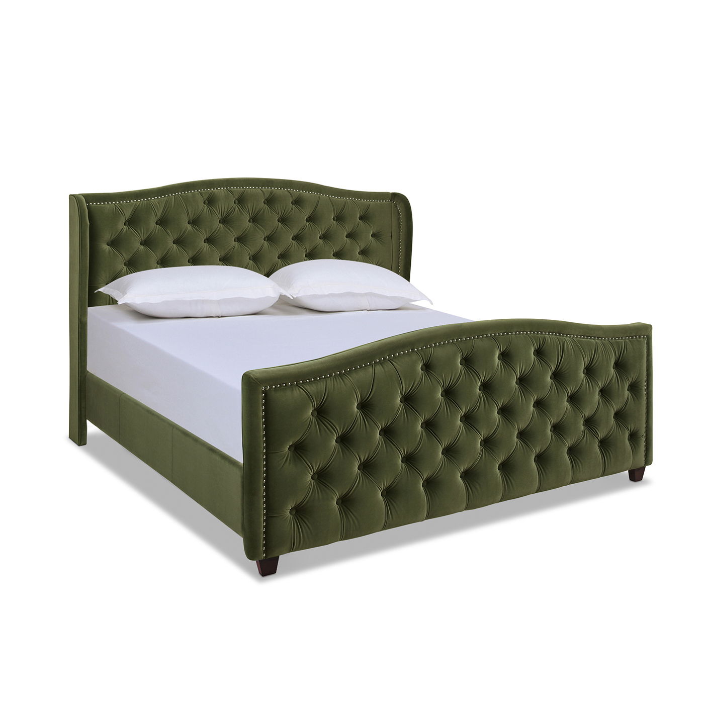 Marcella - Upholstered Shelter Headboard Bed Set - The Sleep Loft - Online Mattress Showroom NYC