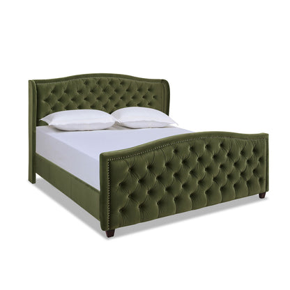 Marcella - Upholstered Shelter Headboard Bed Set - The Sleep Loft - Online Mattress Showroom NYC