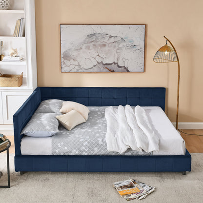 Mid-Century Storage Upholstered Tufted Bed Frame With Backrest And Armrests - The Sleep Loft - Online Mattress Showroom NYC