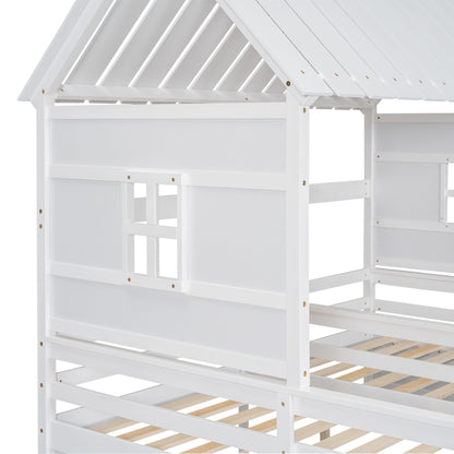 House Platform Beds With 2 Drawers, Side By Side Design - The Sleep Loft - Online Mattress Showroom NYC