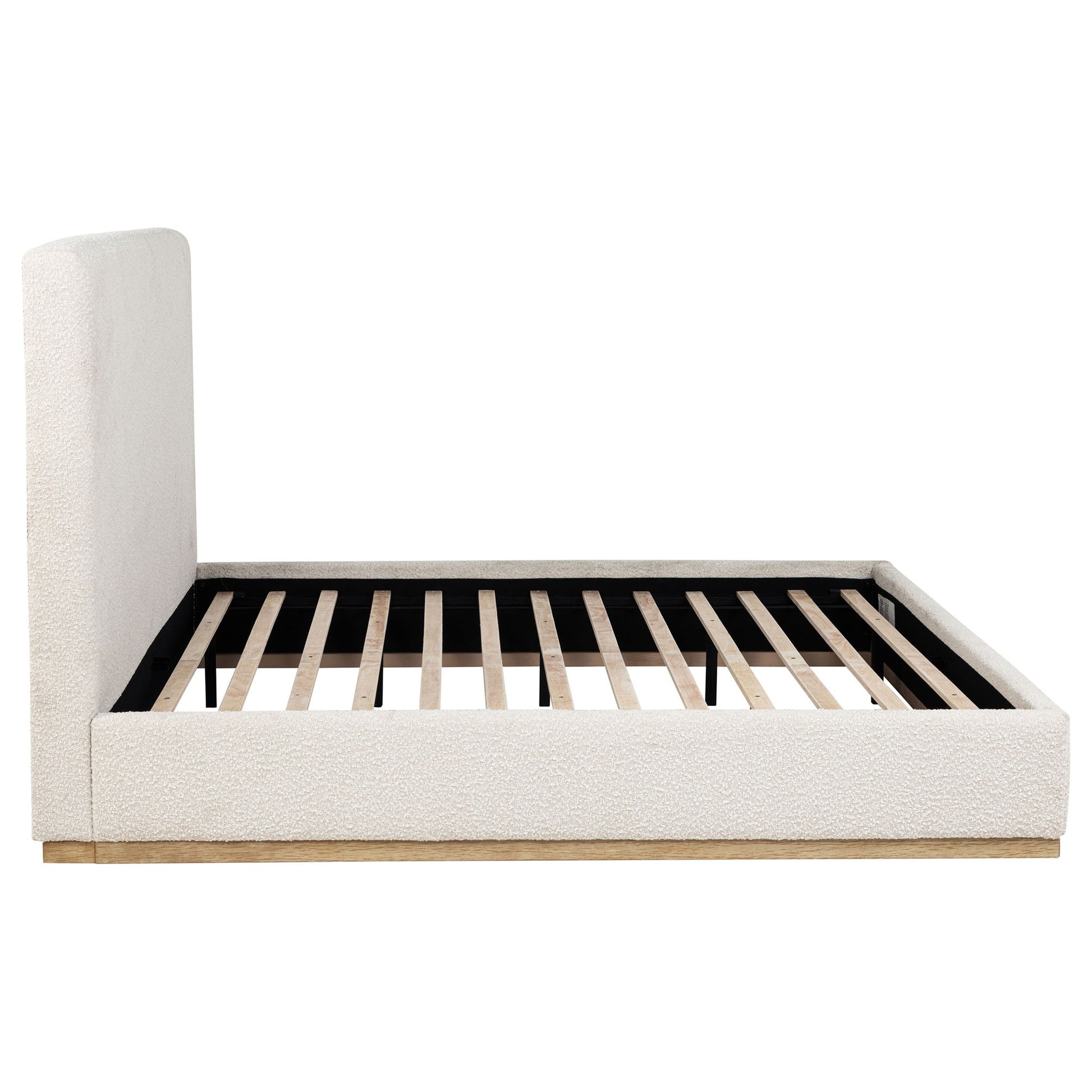 Talbot - Eastern King Platform Bed With Elevated Headboard - Cream - The Sleep Loft - Online Mattress Showroom NYC
