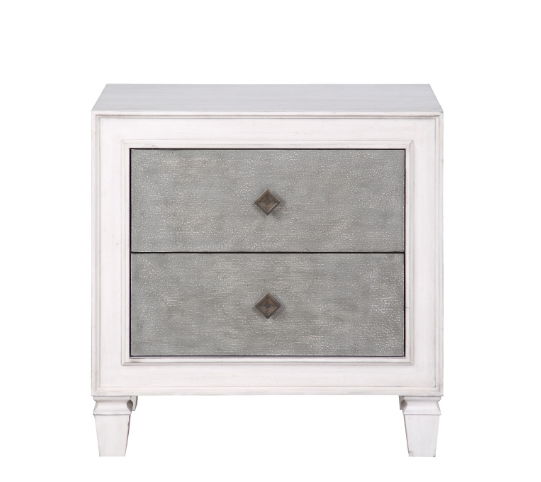 Katia - Weathered Night Stand - Gray / White - The Sleep Loft - Online Mattress Showroom NYC