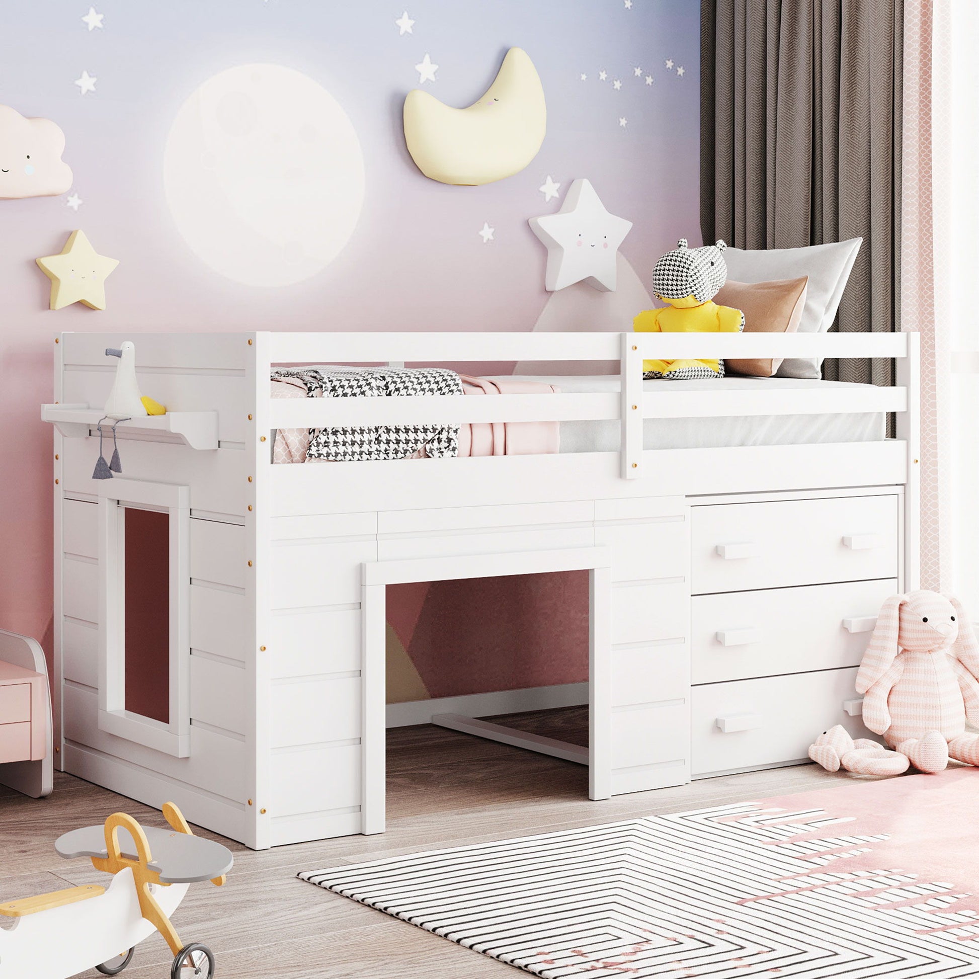 Loft Bed With Cabinet And Shelf - The Sleep Loft - Online Mattress Showroom NYC