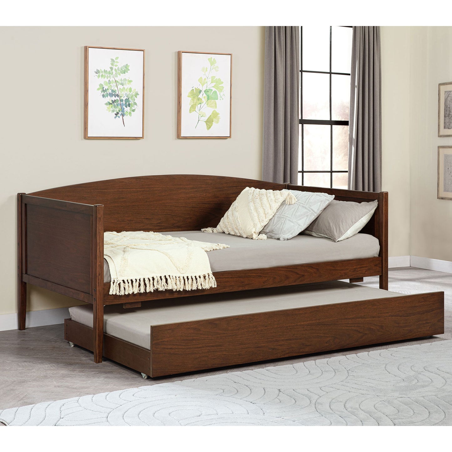 Fallbrook - Twin Daybed With Trundle - Walnut - The Sleep Loft - Online Mattress Showroom NYC