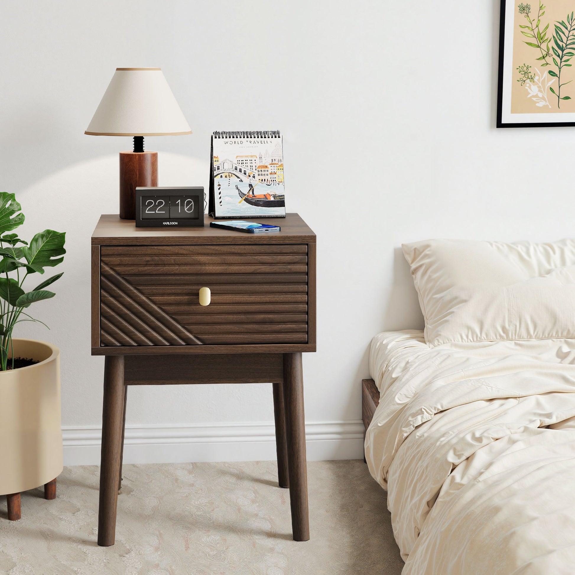 Medieval - Bedside Table - Walnut - The Sleep Loft - Online Mattress Showroom NYC