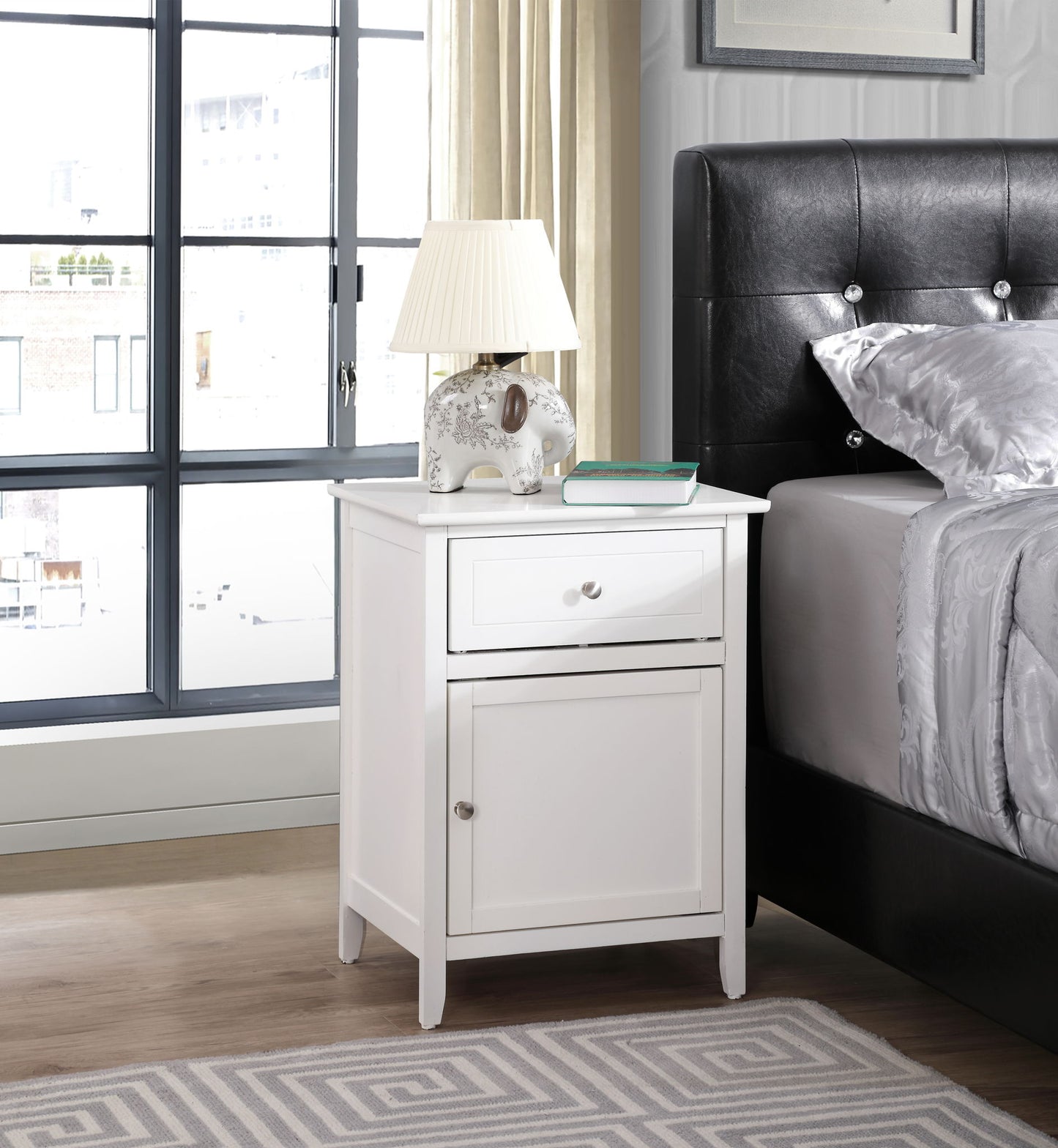 1 Drawer / 1 Door Nightstand - The Sleep Loft - Online Mattress Showroom NYC