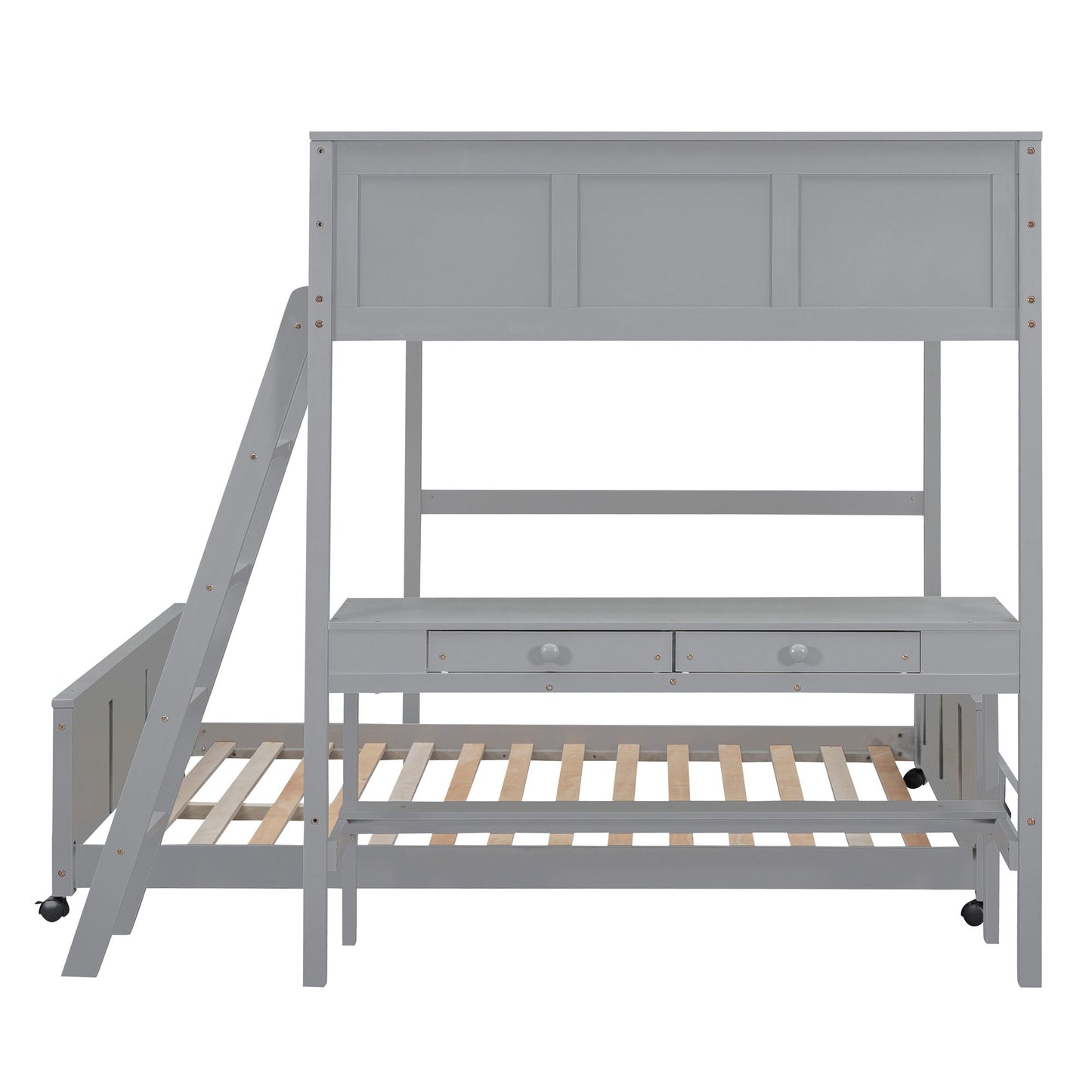 Full Over Full Bunk Bed With Desk - The Sleep Loft - Online Mattress Showroom NYC