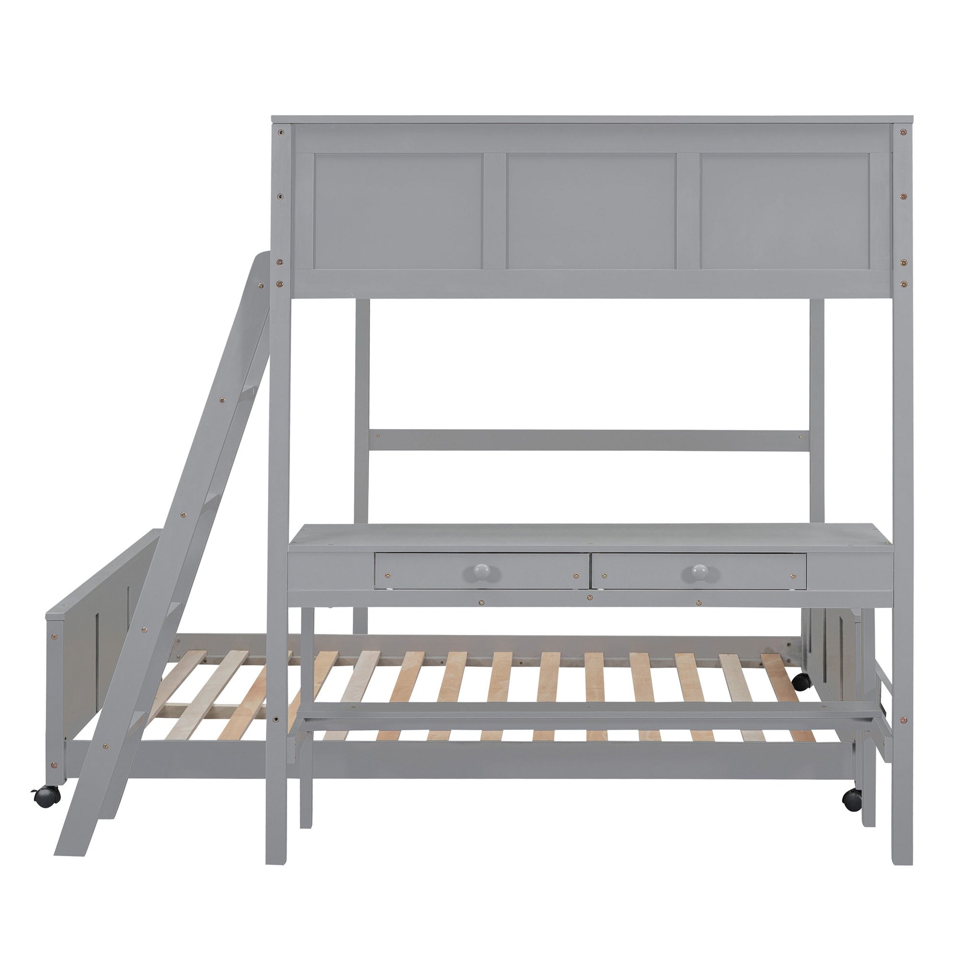 Full Over Full Bunk Bed With Desk - The Sleep Loft - Online Mattress Showroom NYC