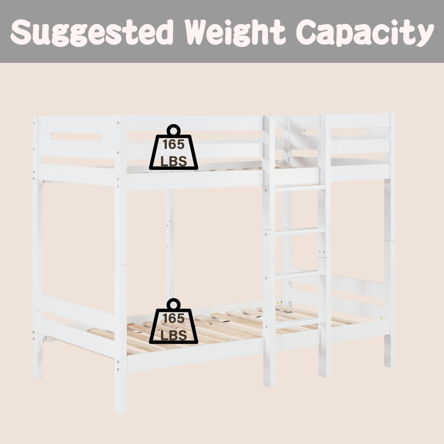 Esin - Twin Twin Bunk Bed - White - The Sleep Loft - Online Mattress Showroom NYC