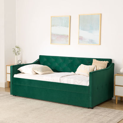 Daybed With Pop Up Trundle And USB Charging Armrest - The Sleep Loft - Online Mattress Showroom NYC