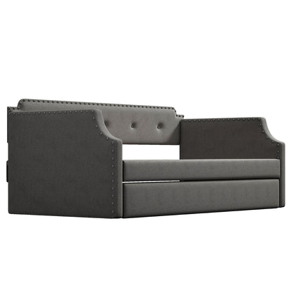 Upholstered Daybed With Trundle - The Sleep Loft - Online Mattress Showroom NYC
