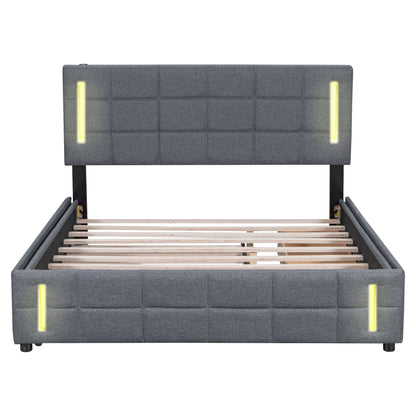 Upholstered Platform Bed With Trundle & Drawers - The Sleep Loft - Online Mattress Showroom NYC
