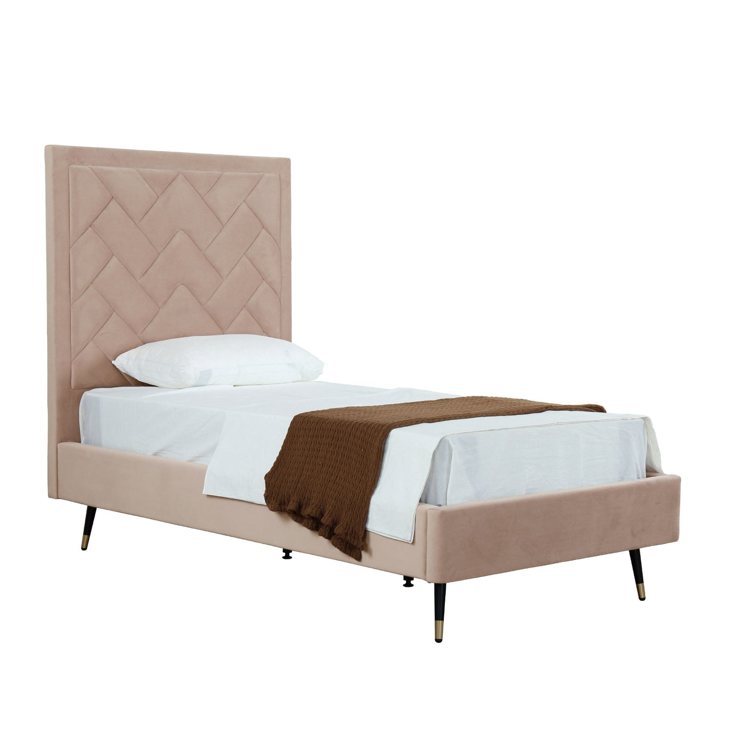 Crosby - Bed With Upholstered Headboard And Slats - The Sleep Loft - Online Mattress Showroom NYC