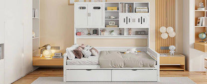 Daybed With All-In-One Cabinet And Shelf - The Sleep Loft - Online Mattress Showroom NYC